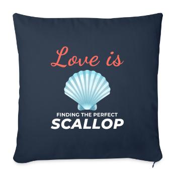 Scallop Seashells Collector Beachcomber Shellfish - Sofa pillowcase 17,3'' x 17,3'' (45 x 45 cm) - navy - Front