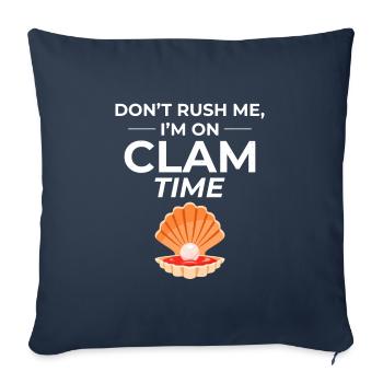 Clam Shell Seashells Collector Beachcomber Beach - Sofa pillowcase 17,3'' x 17,3'' (45 x 45 cm) - navy - Front