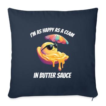 Clam Shell Seashells Collector Beachcomber Beach - Sofa pillowcase 17,3'' x 17,3'' (45 x 45 cm) - navy - Front