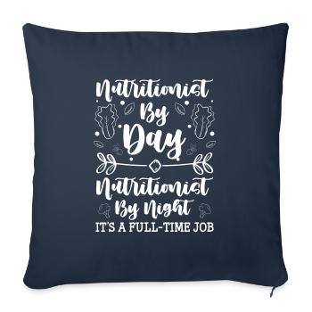 Nutrition Santé Job - Housse de coussin décorative 45 x 45 cm - bleu marine - Devant