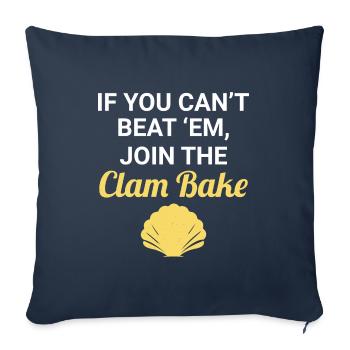 Clam Shell Seashells Collector Beachcomber - Sofa pillowcase 17,3'' x 17,3'' (45 x 45 cm) - navy - Front