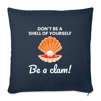 Clam Shell Seashells Collector Beachcomber Beach - Sofa pillowcase 17,3'' x 17,3'' (45 x 45 cm) - navy - Front
