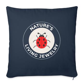 Coccinelles Collectionneur d’insectes Entomologie Entomologiste - Housse de coussin décorative 45 x 45 cm - bleu marine - Devant