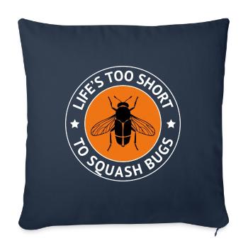 Collectionneur d’insectes Entomologie Entomologiste Amateur d’insectes - Housse de coussin décorative 45 x 45 cm - bleu marine - Devant
