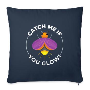Fireflies Firefly Lightning Bug Insect Collector - Sofa pillowcase 17,3'' x 17,3'' (45 x 45 cm) - navy - Front