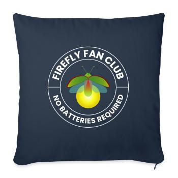 Fireflies Firefly Lightning Bug Insect Collector - Sofa pillowcase 17,3'' x 17,3'' (45 x 45 cm) - navy - Front