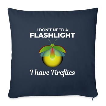 Fireflies Firefly Lightning Bug Insect Collector - Sofa pillowcase 17,3'' x 17,3'' (45 x 45 cm) - navy - Front