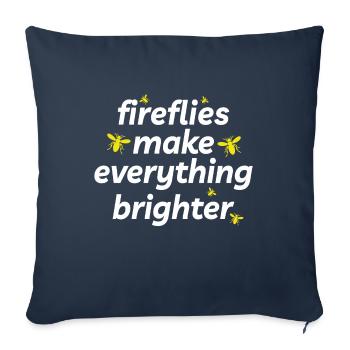 Fireflies Firefly Lightning Bug Insect Collector - Sofa pillowcase 17,3'' x 17,3'' (45 x 45 cm) - navy - Front