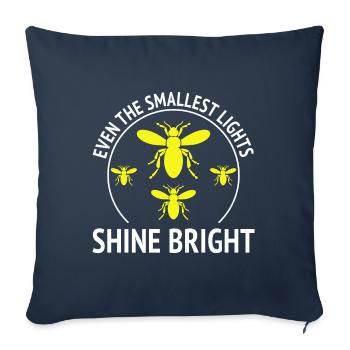 Fireflies Firefly Lightning Bug Insect Collector - Sofa pillowcase 17,3'' x 17,3'' (45 x 45 cm) - navy - Front