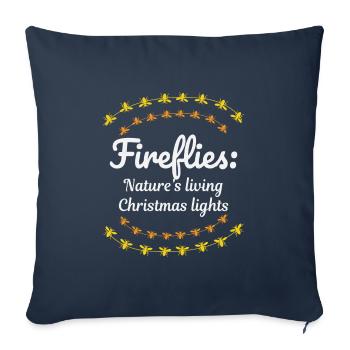 Fireflies Firefly Lightning Bug Insect Christmas - Sofa pillowcase 17,3'' x 17,3'' (45 x 45 cm) - navy - Front