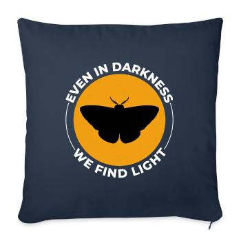 Papillon de nuit Animal Insect Collectionneur Entomologie - Housse de coussin décorative 45 x 45 cm - bleu marine - Devant