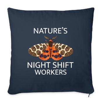 Papillon de nuit Animal Insect Collectionneur Entomologie - Housse de coussin décorative 45 x 45 cm - bleu marine - Devant