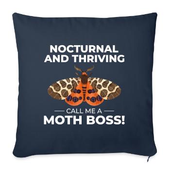 Papillon de nuit Animal Insect Collectionneur Entomologie - Housse de coussin décorative 45 x 45 cm - bleu marine - Devant