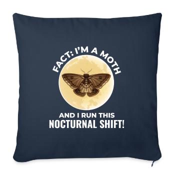 Papillon de nuit Animal Insect Collectionneur Entomologie - Housse de coussin décorative 45 x 45 cm - bleu marine - Devant