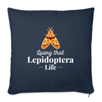 Papillon de nuit Animal Insect Collectionneur Entomologie - Housse de coussin décorative 45 x 45 cm - bleu marine - Devant