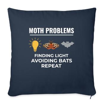 Papillon de nuit Animal Insect Collectionneur Entomologie - Housse de coussin décorative 45 x 45 cm - bleu marine - Devant