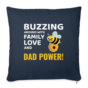 Honeybee Dad Beekeeper Apiculture Insect Collector - Housse de coussin décorative 45 x 45 cm - bleu marine - Devant