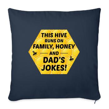 Honeybee Dad Beekeeper Apiculture Insect Collector - Housse de coussin décorative 45 x 45 cm - bleu marine - Devant