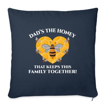 Honeybee Dad Beekeeper Apiculture Insect Collector - Housse de coussin décorative 45 x 45 cm - bleu marine - Devant