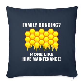 Honeybee Dad Beekeeper Apiculture Insect Collector - Housse de coussin décorative 45 x 45 cm - bleu marine - Devant