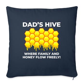 Honeybee Dad Beekeeper Apiculture Insect Collector - Housse de coussin décorative 45 x 45 cm - bleu marine - Devant