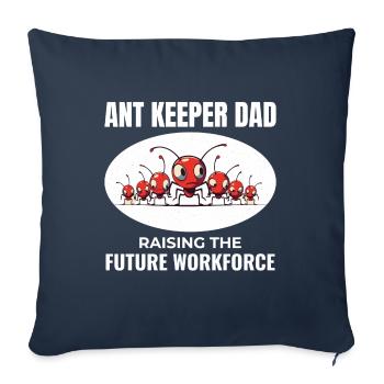 Gardien de fourmis papa Entomologiste Collectionneur d’insectes - Housse de coussin décorative 45 x 45 cm - bleu marine - Devant