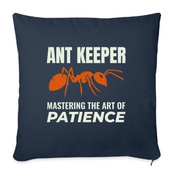 Gardien de fourmis Amateur de fourmis Entomologiste Collectionneur d’insectes - Housse de coussin décorative 45 x 45 cm - bleu marine - Devant