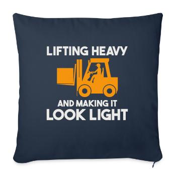 Gabelstaplerfahrer Schwermaschinenfahrer Lustig - Sofakissenbezug 45 x 45 cm - Navy - Vorne