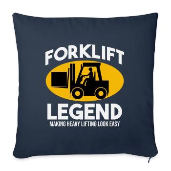 Gabelstaplerfahrer Schwermaschinen Fahrer Humor - Sofakissenbezug 45 x 45 cm - Navy - Vorne