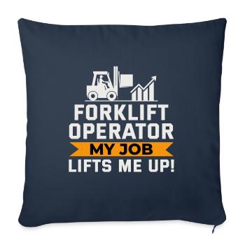 Gabelstaplerfahrer Schwermaschinenfahrer Lustig - Sofakissenbezug 45 x 45 cm - Navy - Vorne