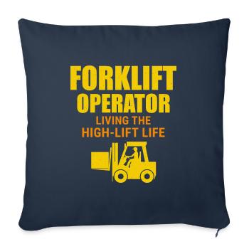 Gabelstaplerfahrer Schwermaschinenfahrer Lustig - Sofakissenbezug 45 x 45 cm - Navy - Vorne