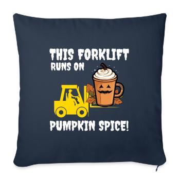Halloween Gabelstapler Fahrer Pumpkin Spice Lustig - Sofakissenbezug 45 x 45 cm - Navy - Vorne