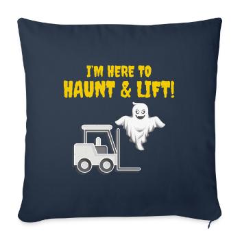 Halloween Ghost Gabelstapler Fahrer Schweres Gerät - Sofakissenbezug 45 x 45 cm - Navy - Vorne
