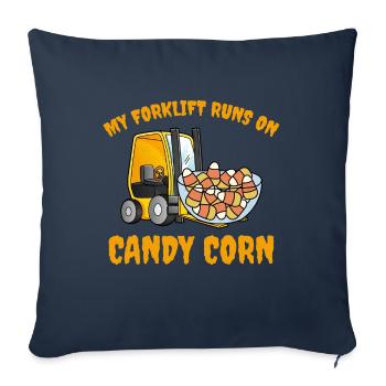 Halloween Forklift Operator Candy Corn - Sofa pillowcase 17,3'' x 17,3'' (45 x 45 cm) - navy - Front