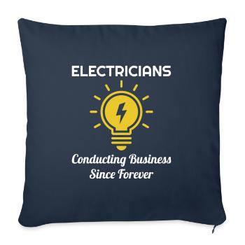 Electrician Humor Electrical Technician Engineer - Sofa pillowcase 17,3'' x 17,3'' (45 x 45 cm) - navy - Front