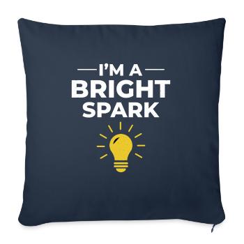 Électricien Humour Technicien électricien Ingénieur - Housse de coussin décorative 45 x 45 cm - bleu marine - Devant