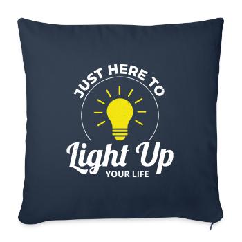 Électricien Humour Technicien électricien Ingénieur - Housse de coussin décorative 45 x 45 cm - bleu marine - Devant