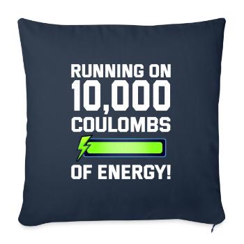 Électricien Humour Technicien électricien Ingénieur - Housse de coussin décorative 45 x 45 cm - bleu marine - Devant