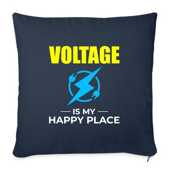 Électricien Humour Technicien électricien Ingénieur - Housse de coussin décorative 45 x 45 cm - bleu marine - Devant