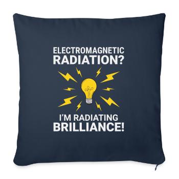 Électricien Humour Technicien électricien Ingénieur - Housse de coussin décorative 45 x 45 cm - bleu marine - Devant