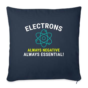 Électricien Humour Technicien électricien Ingénieur - Housse de coussin décorative 45 x 45 cm - bleu marine - Devant