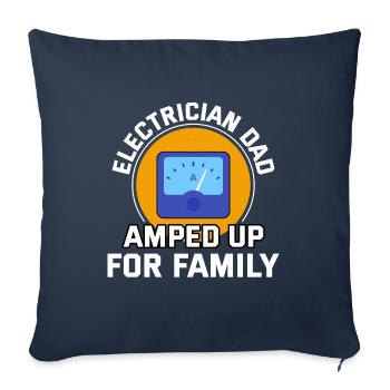 Electrician Dad Electrical Technician Engineer - Sofa pillowcase 17,3'' x 17,3'' (45 x 45 cm) - navy - Front
