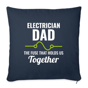 Electrician Dad Electrical Technician Engineer - Sofa pillowcase 17,3'' x 17,3'' (45 x 45 cm) - navy - Front