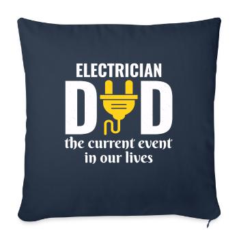 Electrician Dad Electrical Technician Engineer - Sofa pillowcase 17,3'' x 17,3'' (45 x 45 cm) - navy - Front