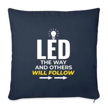 Électricien : Diriger le chemin, inspirer les autres - Housse de coussin décorative 45 x 45 cm - bleu marine - Devant
