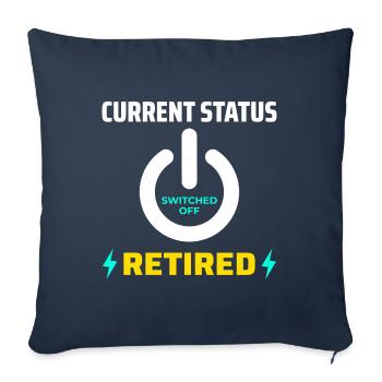 Retired Electrician: Current Status Proud - Sofa pillowcase 17,3'' x 17,3'' (45 x 45 cm) - navy - Front