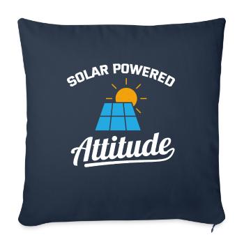 Electrician: Solar Powered Attitude - Sofa pillowcase 17,3'' x 17,3'' (45 x 45 cm) - navy - Front
