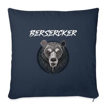 Berserker Bear Warrior Odin Runes Norse Kompas - Sofa pillowcase 17,3'' x 17,3'' (45 x 45 cm) - navy - Front