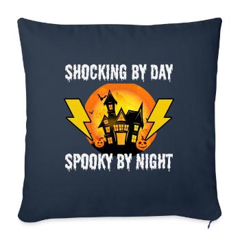 Electrician Halloween: Shocking by Day - Sofa pillowcase 17,3'' x 17,3'' (45 x 45 cm) - navy - Front