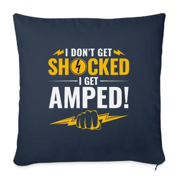 Lineman Amped Shock Humor Brave Voltage Work - Sofa pillowcase 17,3'' x 17,3'' (45 x 45 cm) - navy - Front